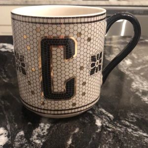 Host pick ⭐️❤️Beautiful Bistro Tile Margot Monogram mug by Anthropologie